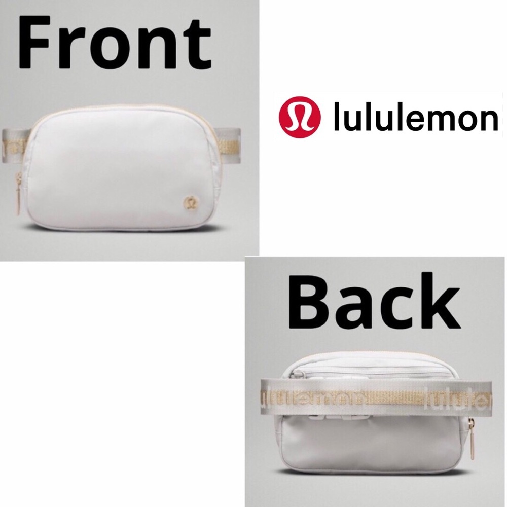Lululemon UNISEX Vapor/White/Gold Everywhere Belt 1L Bag Sling Bag BRAND NEW